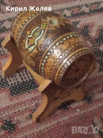 Малко дървено буренце 53660, снимка 2 - Антикварни и старинни предмети - 53420243