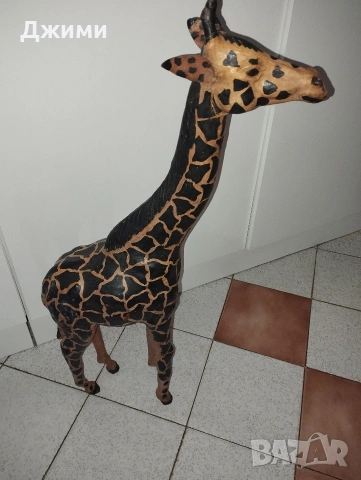 голям жерав дърво и кожа, снимка 12 - Антикварни и старинни предмети - 53932208