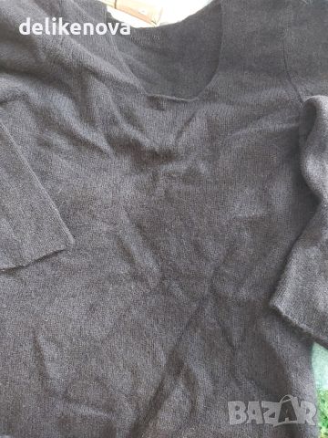 Кашмир Peter Hahn. Size M Син пуловер, снимка 1 - Блузи с дълъг ръкав и пуловери - 45250949