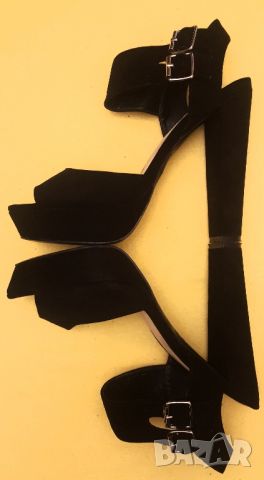 "Forever 21"-черни високи сандали, снимка 2 - Сандали - 45675342