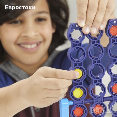 Hasbro Gaming Connect 4 Spin Game, семейна настолни игри за 2 играчи, снимка 4 - Настолни игри - 45343869