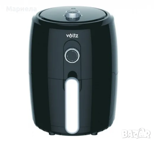 Фритюрник с горещ въздух Air Fryer Voltz V51980L, 1000W, 2 литра, 80-200 C, Таймер, Черен - 2 ГОДИНИ, снимка 1 - Печки, фурни - 47904277