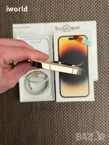 КАТО НОВ❗️ Гаранция❗️ iPhone 14 Pro ❗️Лизинг от 44лв/м gold / златен, снимка 5 - Apple iPhone - 48529895