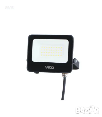 LED прожектор 20W 6000K VITO черен, снимка 1 - Соларни лампи - 48451173