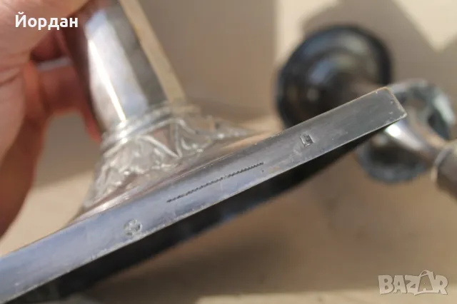 Сребърни свещници, снимка 13 - Антикварни и старинни предмети - 49483729