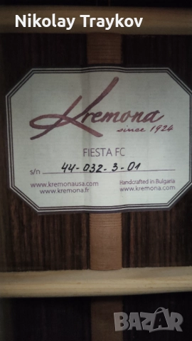 Китара Кремона Fiesta FC, снимка 7 - Китари - 52902894