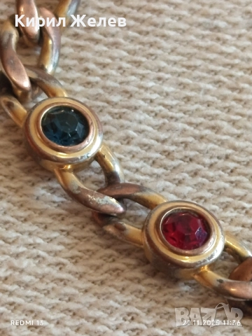 КРАСИВА ГРИВНА с СИНТЕТИЧНИ РУБИНИ ЦВЕТНИ 52286, снимка 4 - Гривни - 52501048