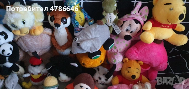 Голям лот плюшени играчки лябубу, мини маус, Шрек и др, снимка 6 - Плюшени играчки - 54133287