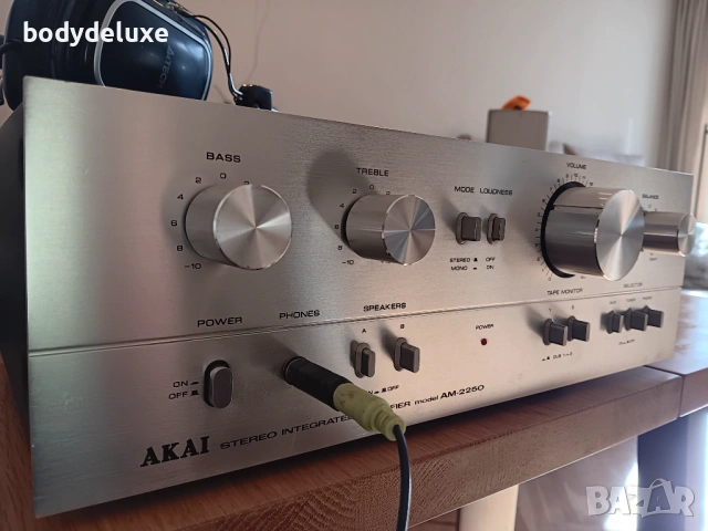AKAI AM-2250 усилвател, снимка 3 - Ресийвъри, усилватели, смесителни пултове - 53132263