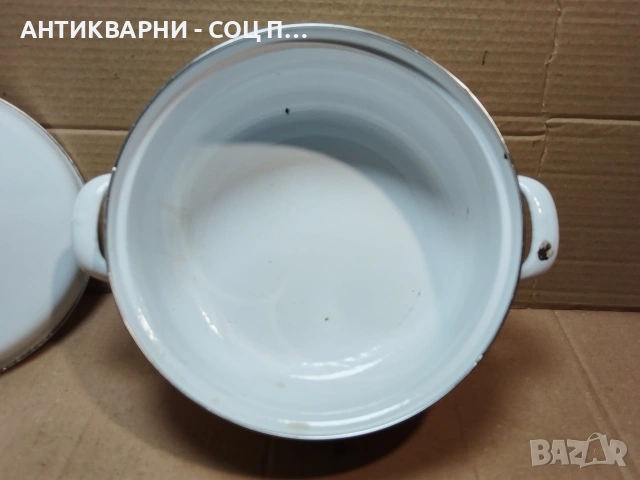 Стара Емайлирана Турска Тенджера / 4 Литра. / НОМЕР 1605., снимка 7 - Антикварни и старинни предмети - 53670537