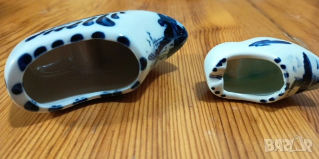 Декоративни порцеланови обувки тип "сабо" (клопки) Delft Blue, снимка 5 - Декорация за дома - 53396584