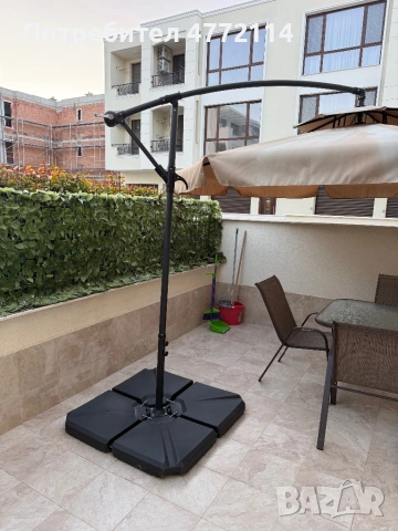 Висящ градински чадър , снимка 3 - Градински мебели, декорация  - 53916299