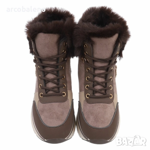 Дамски зимни боти до глезена с връзки, 5цвята , снимка 14 - Дамски боти - 51879543