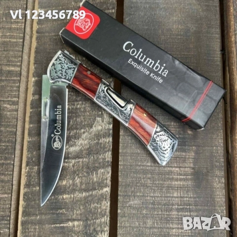 Сгъваем ловен нож COLUMBIA A3159 WOOD -105х237 мм , снимка 3 - Ножове - 53936807