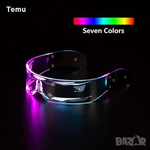 Светещи PARTY LED очила, режим в 7 цвята, снимка 4 - Други - 46440941