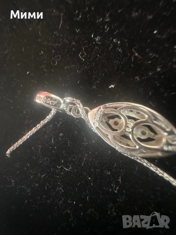 Италиянско колие със естествени диаманти, снимка 4 - Колиета, медальони, синджири - 53808012