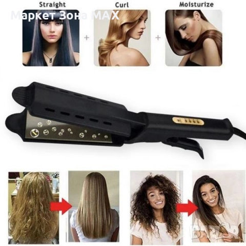 Керамична преса за изправяне на коса TOURMALINE - Професионална , снимка 3 - Преси за коса - 52860011