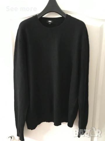 UniQlo 100% кашмир мъжки пуловер L, снимка 9 - Пуловери - 52789127