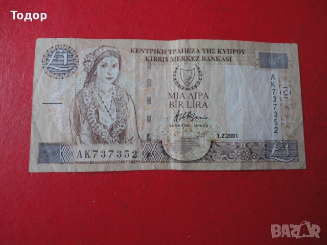 1 Паунд 2001 Кипър 6, снимка 5 - Нумизматика и бонистика - 52833376