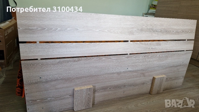 Спалня 164/200 с еднолицев матрак и нощни шкафчета, снимка 3 - Спални и легла - 53841659