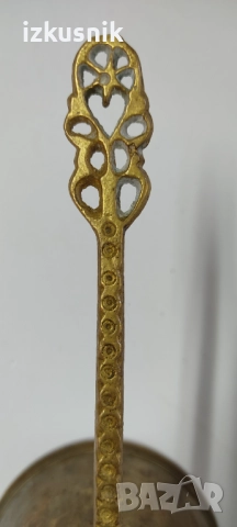 Старинно джезве от Сараево, с майсторски печат, снимка 5 - Антикварни и старинни предмети - 52200121