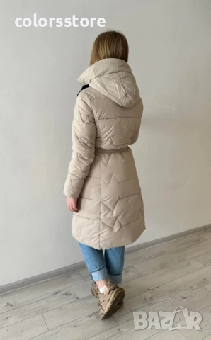 Дамско зимно яке-бежаво/IM43k, снимка 3 - Якета - 51588710