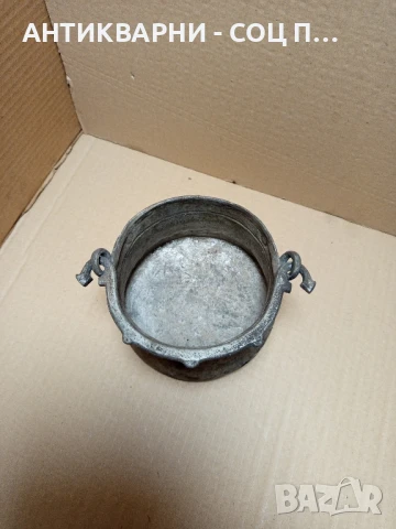 Старо Ръчно Ковано Малко Медно Менче Котле 1.5лт., снимка 4 - Антикварни и старинни предмети - 51302462