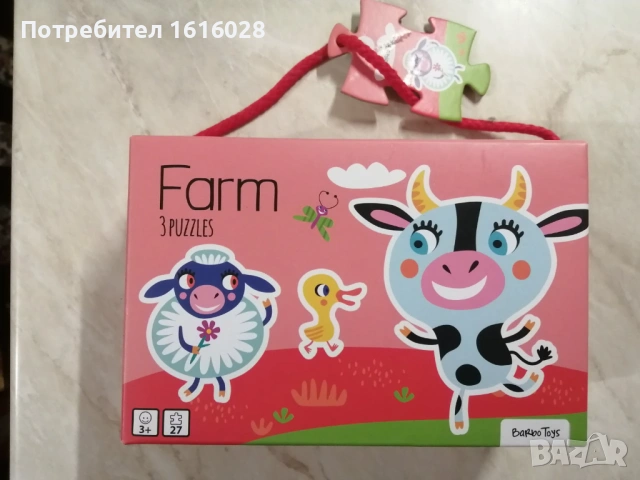 Детски пъзели с три картинки на животни 3 в 1., снимка 11 - Игри и пъзели - 42995566