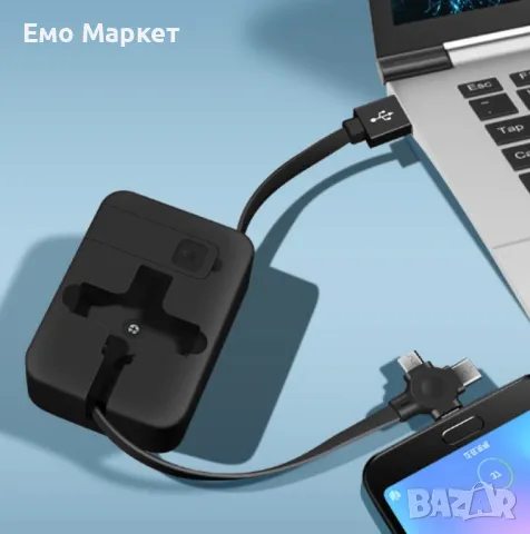 Троен USB преходник за телефон, снимка 2 - Други - 49379844