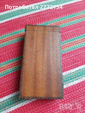 Дървена табакера MARLBORO с кибрит, снимка 3 - Антикварни и старинни предмети - 51200649