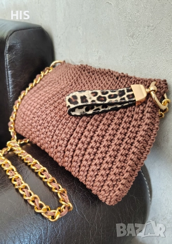 Дамски луксозни чанти, модерни ръчно изплетени за през рамо