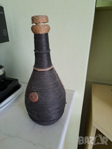 Бутилка сувенир за декорация с тапа, ръчна изработка, снимка 3 - Декорация за дома - 51417138