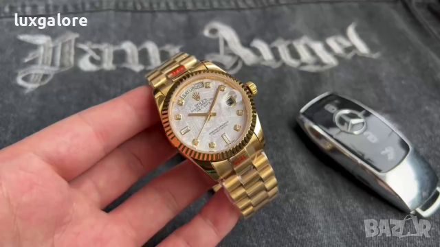 Мъжки часовник Rolex Day-Date 40 с автоматичен механизъм, снимка 4 - Мъжки - 45109148