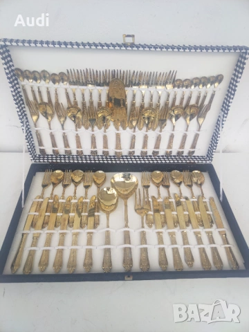 Италиaнски Vintage сервиз от посребрени прибори Silver Plated Made in Italy Продавам изключително ел
