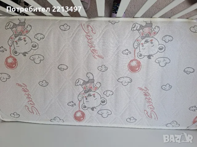 Детско легло 60X120 см бяло LORELLI, снимка 6 - Бебешки легла и матраци - 50152570