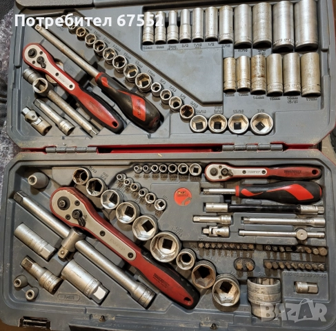 Гедоре Teng Tools TM111, 111 части, Метрични и Инчови