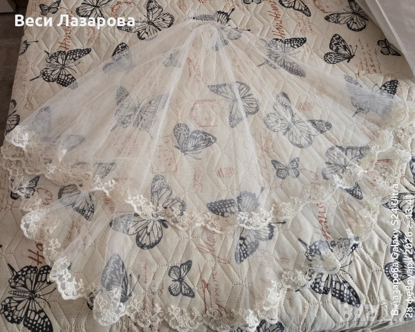 продавам булчинска рокля с обръч и воал , снимка 15 - Сватбени рокли - 53658480