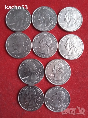 Възпоменателни монети САЩ /куотъри/., снимка 5 - Нумизматика и бонистика - 53393954