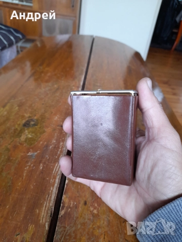 Стара кожена табакера за цигари,калъф #14, снимка 3 - Други ценни предмети - 52946391