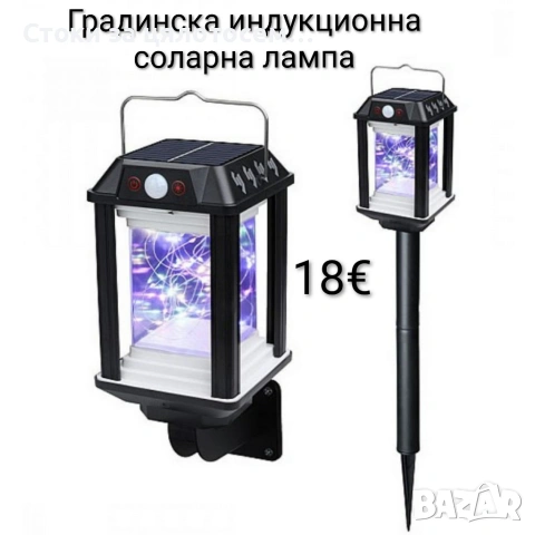 Градинска индукционна соларна лампа