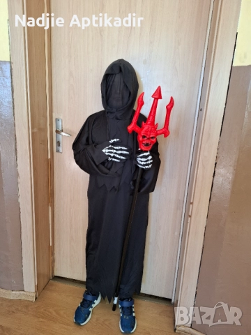 Чисто нов костюм за Хелоуин за 8-10 год.Комплекта се състои от перелина,ръкавици и маска., снимка 5 - Други - 52234876