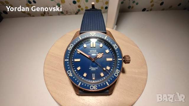 Мъжки часовник автоматичен WISE Adamascus Limited Edition Bronze Diver, снимка 5 - Мъжки - 52434294