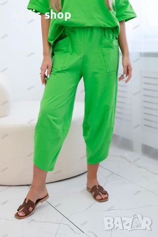 Дамски памучен комплект блуза + панталон, 3цвята , снимка 6 - Комплекти - 45963144