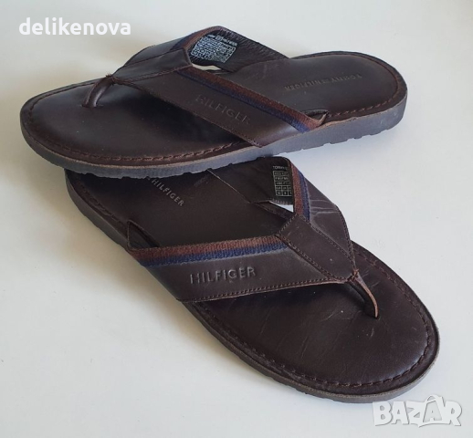 Tommy Hilfiger. Original. Size 42 Стелка 27.5 Leather , снимка 2 - Мъжки чехли - 45072909