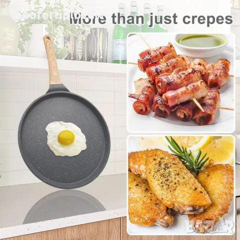 Тиган за палачинки Bobikuke Crepe Pan 20 cm, снимка 4 - Съдове за готвене - 47037127