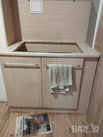 Кухненски шкаф за мивка и мивка от алпака, снимка 5 - Мивки - 53716467