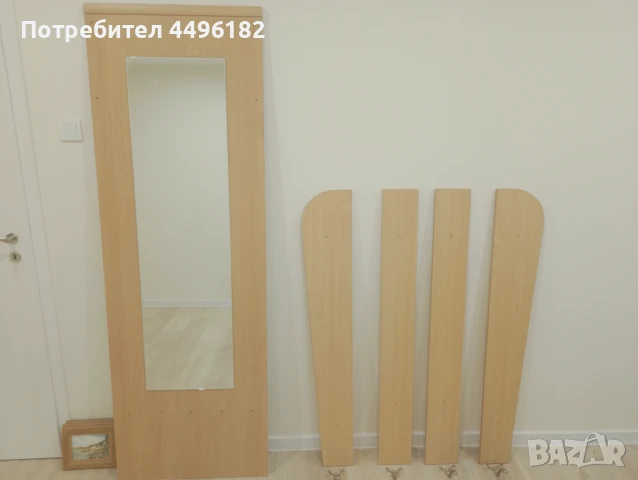 Голямо огледало и закачалка за дрехи., снимка 3 - Огледала - 50755025