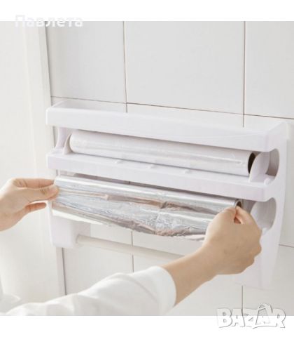 Поставка за кухненска хартия и фолио Triple paper, снимка 3 - Аксесоари за кухня - 45147915