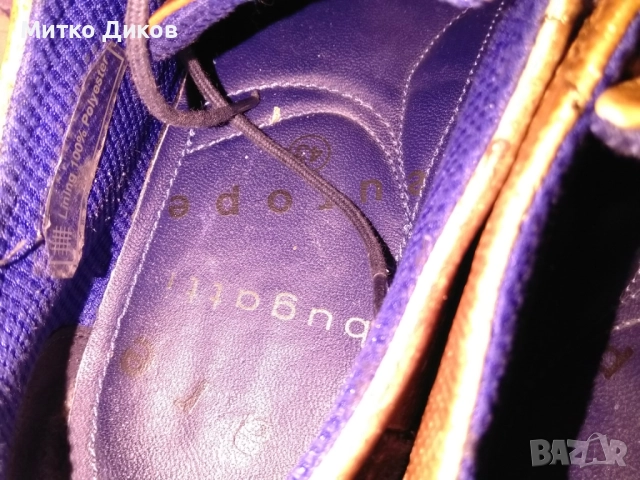 	Бугатти Bugatti маркови обувки подметка вибрам естествена кожа размер №43 стелка 28см, снимка 10 - Официални обувки - 52835279