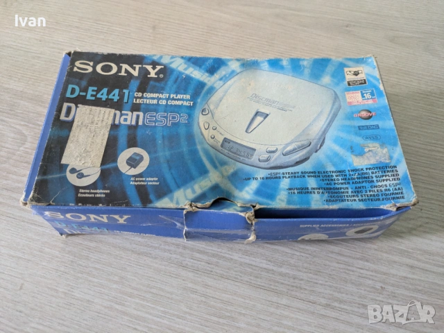 Sony Discman D-E441 ESP2 дискмен + зарядно + кутия, снимка 5 - Друга електроника - 53735171
